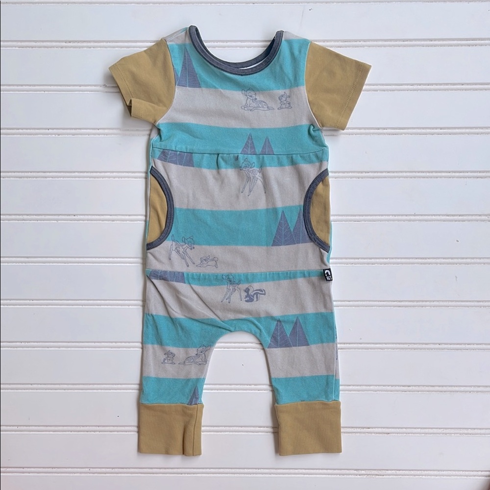 RAGS x DISNEY Boys Sad Beige Bambii Thumper Romper Jumpsuit